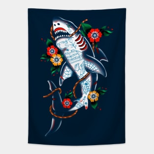 SHARK TRADITIONAL TATTOO Tapestry