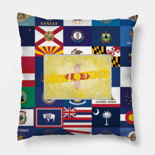 New Mexico vintage style retro souvenir Pillow