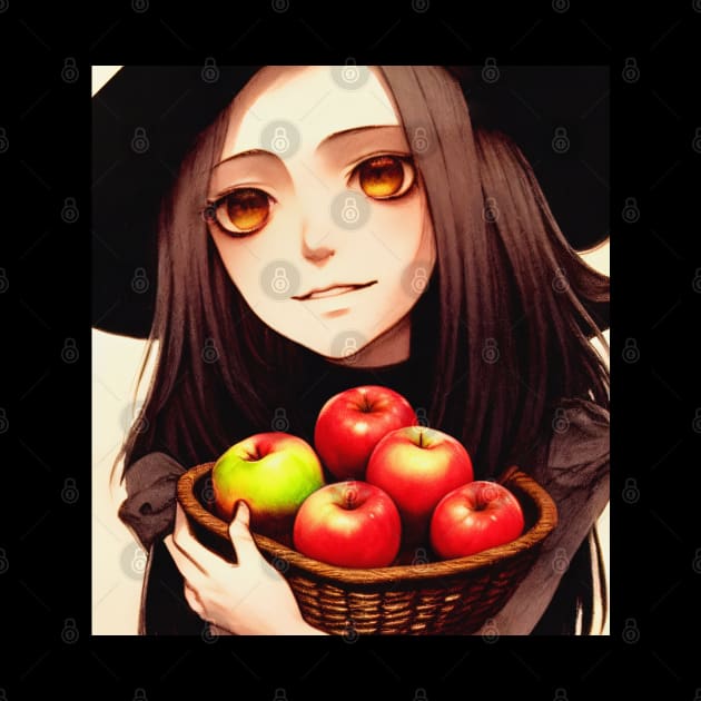 Witch and Apples by Manzo Carey