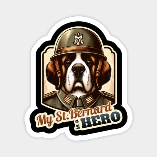 St. Bernard soldier Magnet