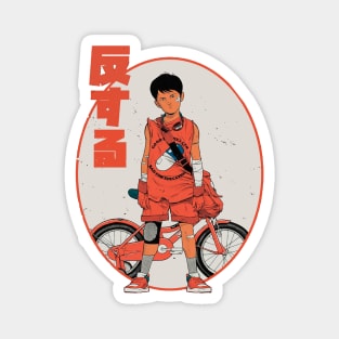 Japanese Retro Anime Style Guy Magnet