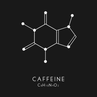 Caffeine Chemical Structure - Black T-Shirt