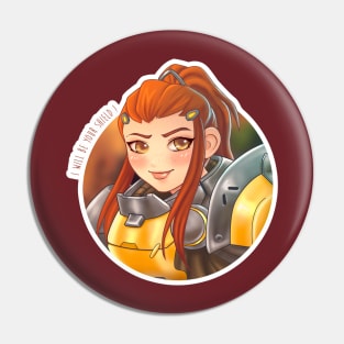 I Will be your Shield! Brigitte Cosplay Fanart Pin