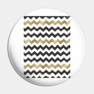 CHEVRON BLACK / GOLD Pin