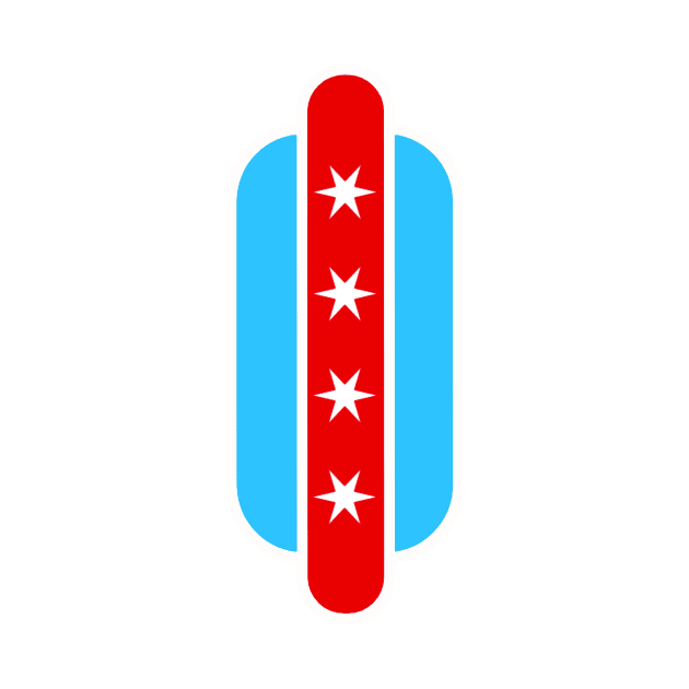 Chicago Hot Dog Flag by zsonn