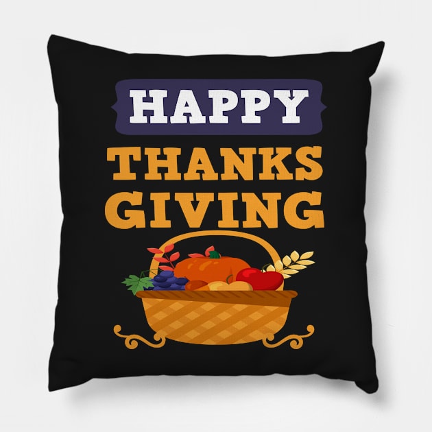 Thanksgiving day T-Shirts gift  turkey, christmas turkey  giving dinner Pillow by artab