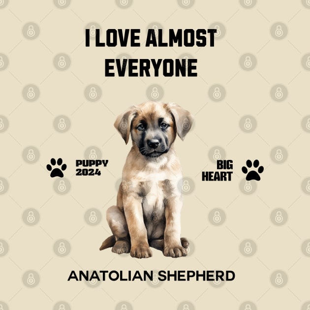 Anatolian Shepherd  i love almost everyone by DavidBriotArt