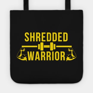 shredded warrior - yellow Tote