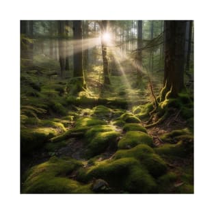 Sunshine on the dense forests after the rain T-Shirt