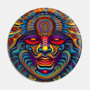 New World Gods (27) - Mesoamerican Inspired Psychedelic Art Pin