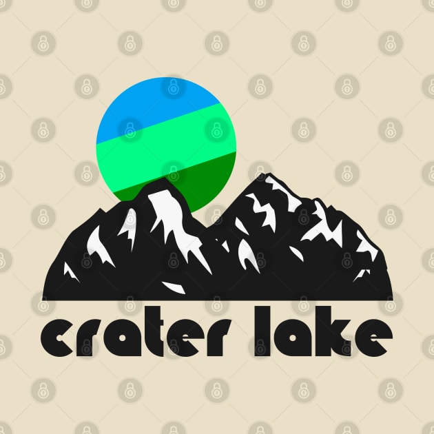 Retro Crater Lake ))(( Tourist Souvenir National Park Design by darklordpug