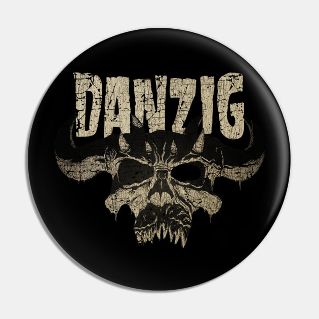 Danzig Skull 1988 Pin by Thrift Haven505