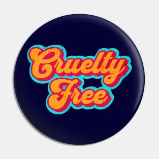 Retro Cruelty-Free Graphic Logo Pin