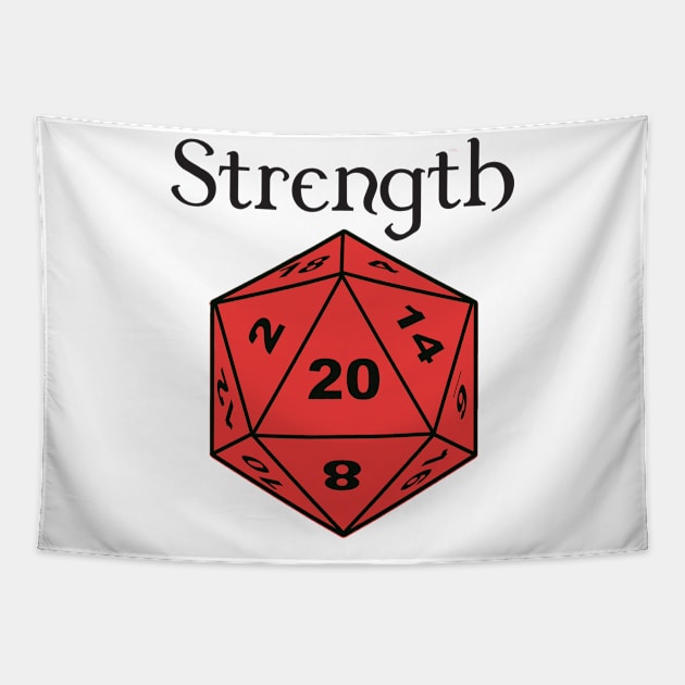 Strength Stat D20 Tapestry by DennisMcCarson