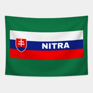 Nitra City in Slovakian Flag Tapestry