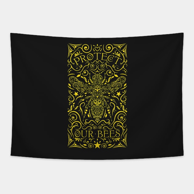 protect our bees Tapestry by somatosis