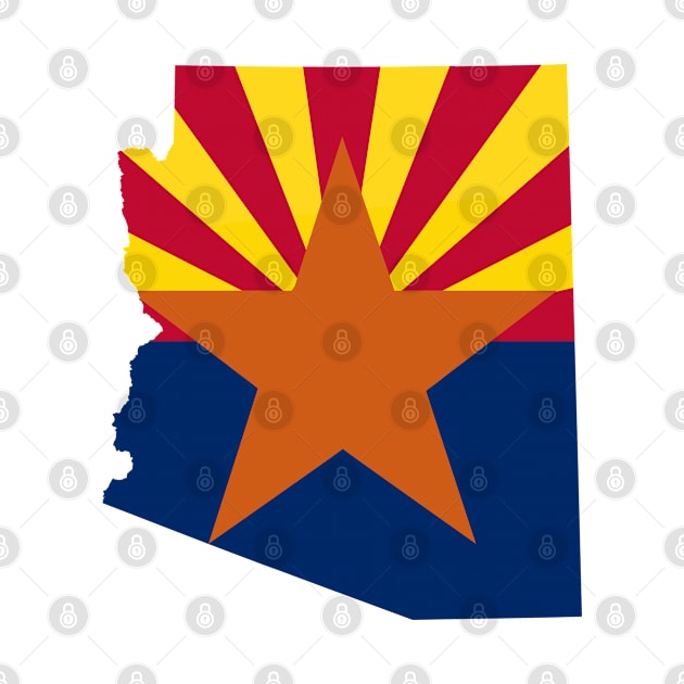 Arizona Map Flag by Historia