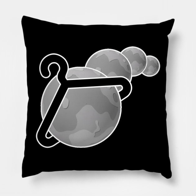 Cosmic Tees Gray Logo 2 Pillow by CosmicRegionalTees