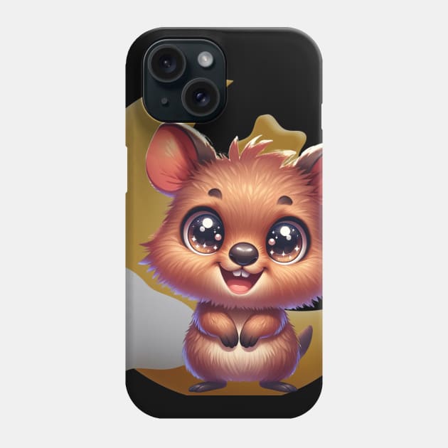 Quokka Moonlight Cuddle Phone Case by vk09design