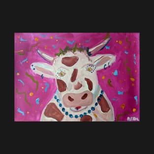 Pink Punk Funny Cow T-Shirt