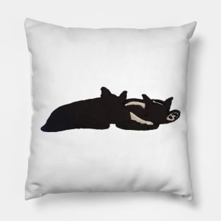 Cats Sleeping Heart Pillow