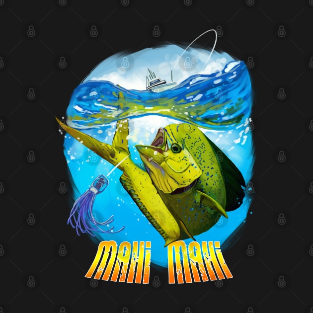 Mahi Mahi Fisherman Fishing Gift USA Fisherman Christmas Gift by woormle