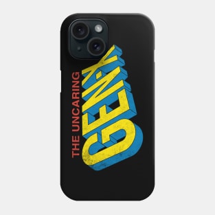 The Uncaring Gen-X - Vintage Distressed Superhero - Comic Book Graphic Logo Phone Case