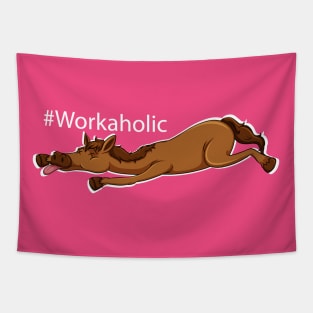 Hash tag Workaholic Tapestry