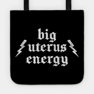 Big Uterus Energy / Feminist Retro Typography Design Tote