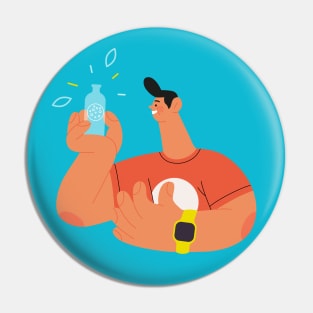 Sport Guy Drinking Pin