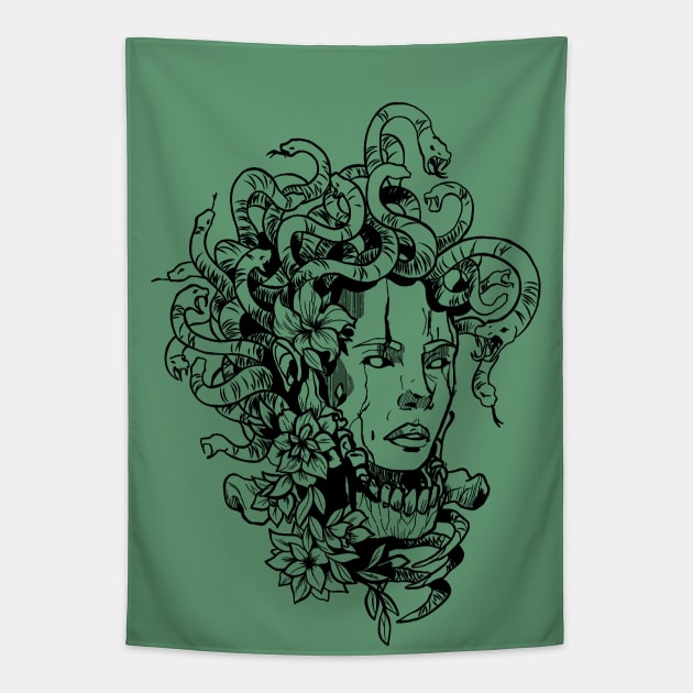 Medusa Tapestry by Courteney Valentine