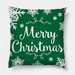 Merry Christmas v2 Green Series Pillow