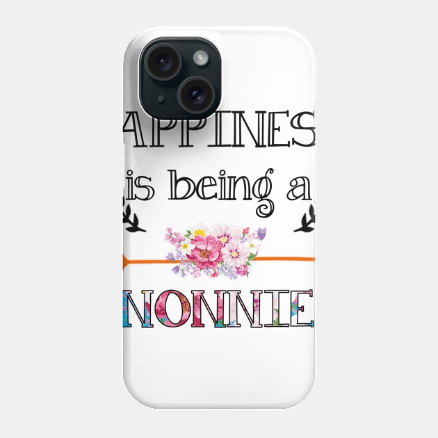 Happiness is being Nonnie floral gift Phone Case by DoorTees
