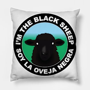 Black sheep T shirt Pillow