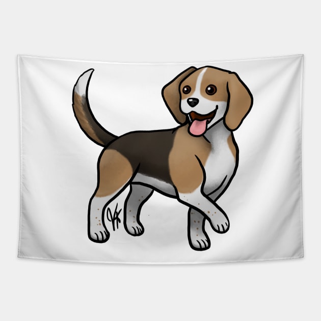 Dog - Beagle - Black and Tan Tapestry by Jen's Dogs Custom Gifts and Designs