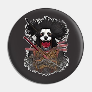 samurai  dog art work Pin