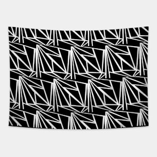 Black and white seamless geometrical pattern Tapestry