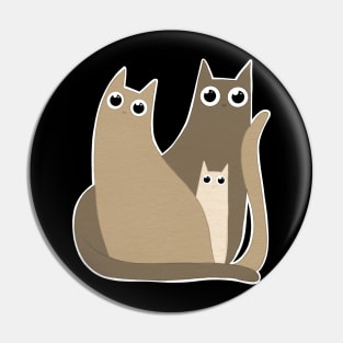 Kitty family Pin