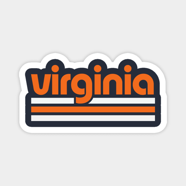 Retro Virginia Stripes Magnet by Now Boarding