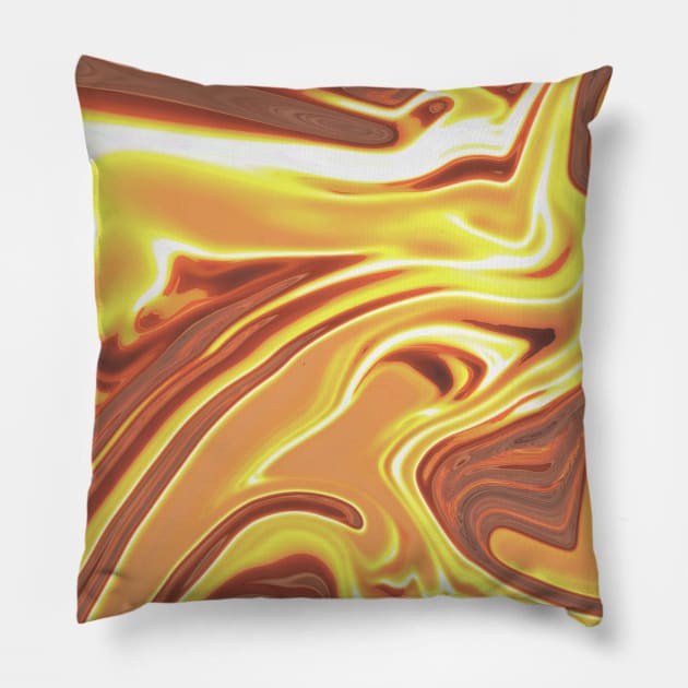 Sunset Marble Liquid Waves colors grading pattern Pillow by Dolta