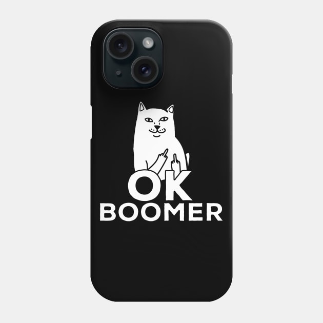Ok boomer meme Funny Cat Gift Phone Case by BadDesignCo