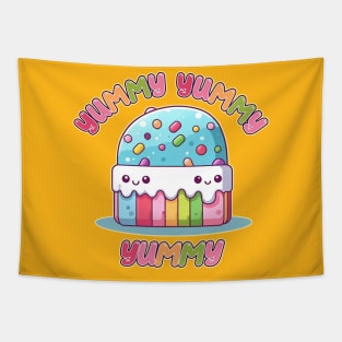 Yummy, Yummy, Yummy Kawaii Ice Cream Bar Tapestry