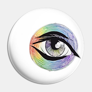 Color Spectrum Eye Artwork No. 549 Pin