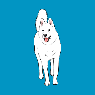 White Husky with Blue Eyes T-Shirt