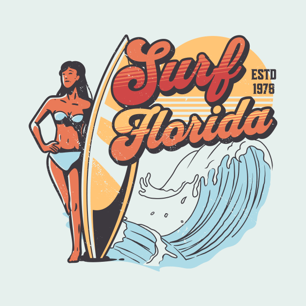 Surf Florida // Vintage Surfer Babe // Retro Surfing by Now Boarding