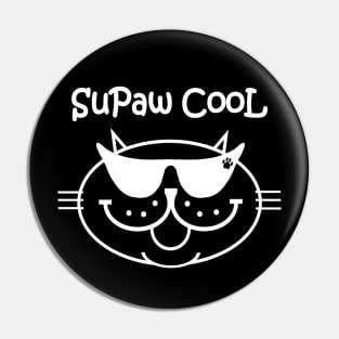 SuPaw CooL - White Outline Pin