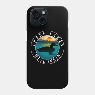 Three Lakes Wisconsin Loon Phone Case