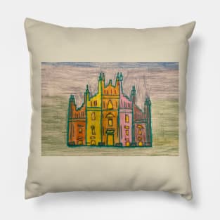 Milan Cathedral In Italy Multi Coloured Facets Pillow