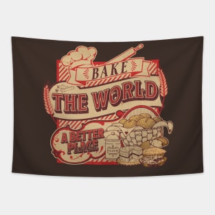 Bake The World A Better Place Tapestry