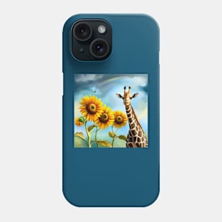 Sunflower Giraffe Phone Case